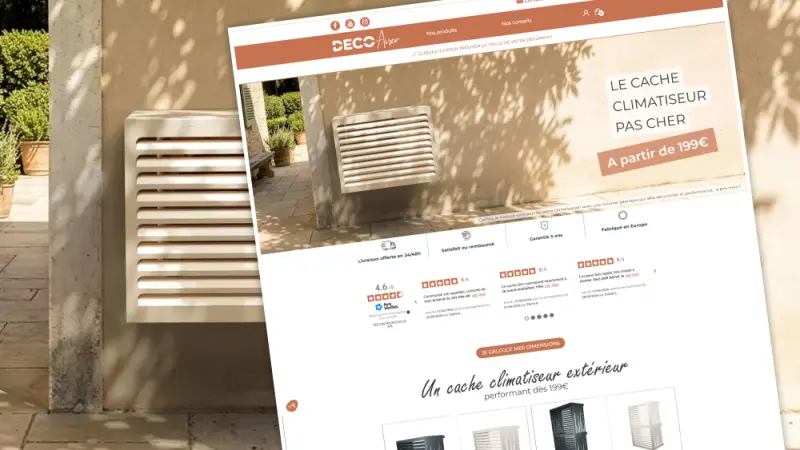 Capture du site decoairco.com réalisé par e-Frogg