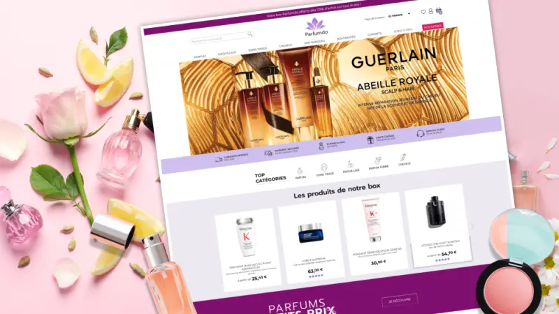 Capture du site parfumdo.com réalisé par e-Frogg
