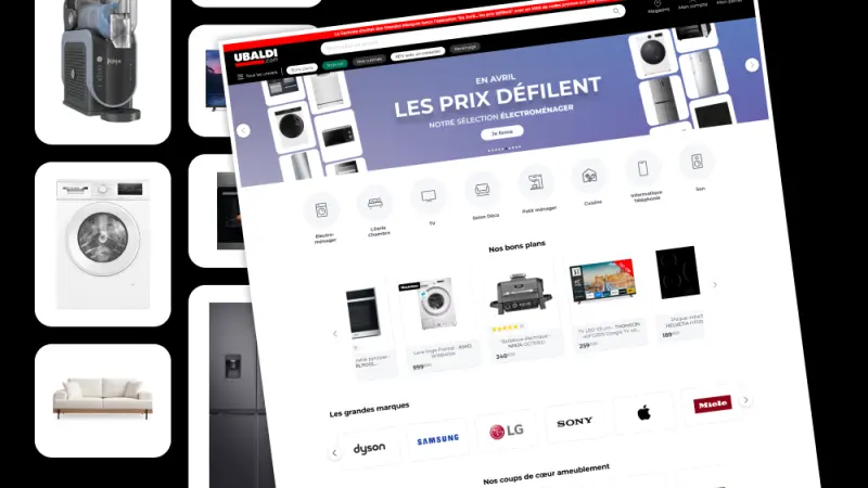 Capture du site ubaldi.com réalisé par e-Frogg